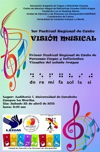 Afiche del concurso "Visión Musical" en La Morita, Abril 2015.