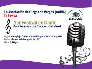 Afiche del festival de canto de ACIVA 2017.