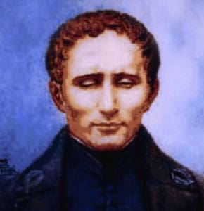 Retrato de Louis Braille (Imagen de Wikipedia). 